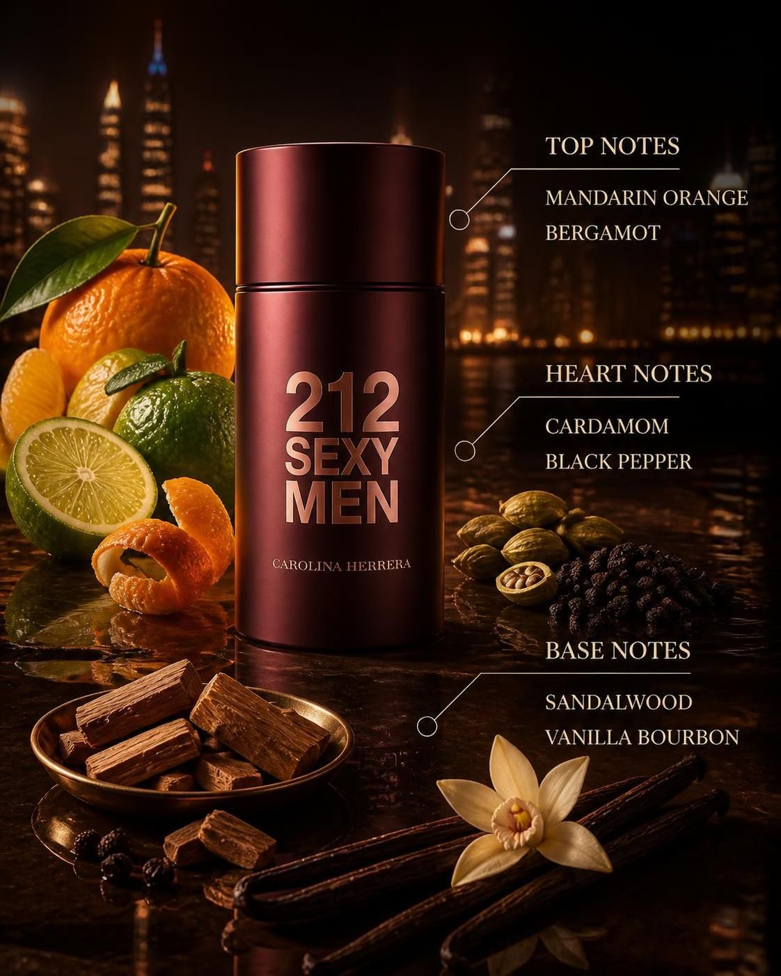 212 Men Sexy by Carolina Herrera EDT 100mL (3.4FL OZ) TESTER
