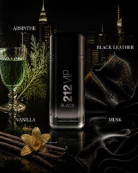 212 VIP BLACK by Carolina Herrera for MEN EDP 100mL (3.4FL OZ) TESTER