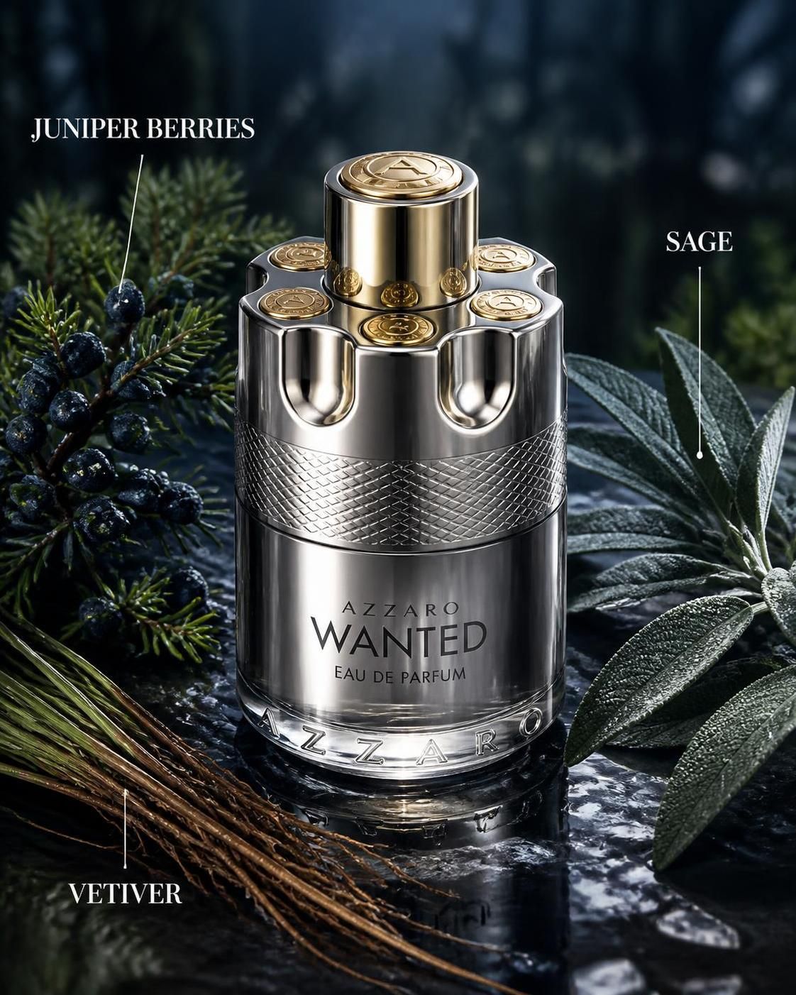 AZZARO WANTED EDP MENS 100mL (3.4FL OZ)