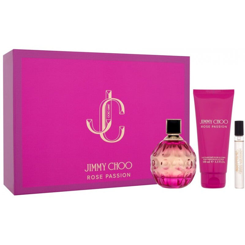 JIMMY CHOO LADIES ROSE PASSION 3 PCS EDP GIFT SET