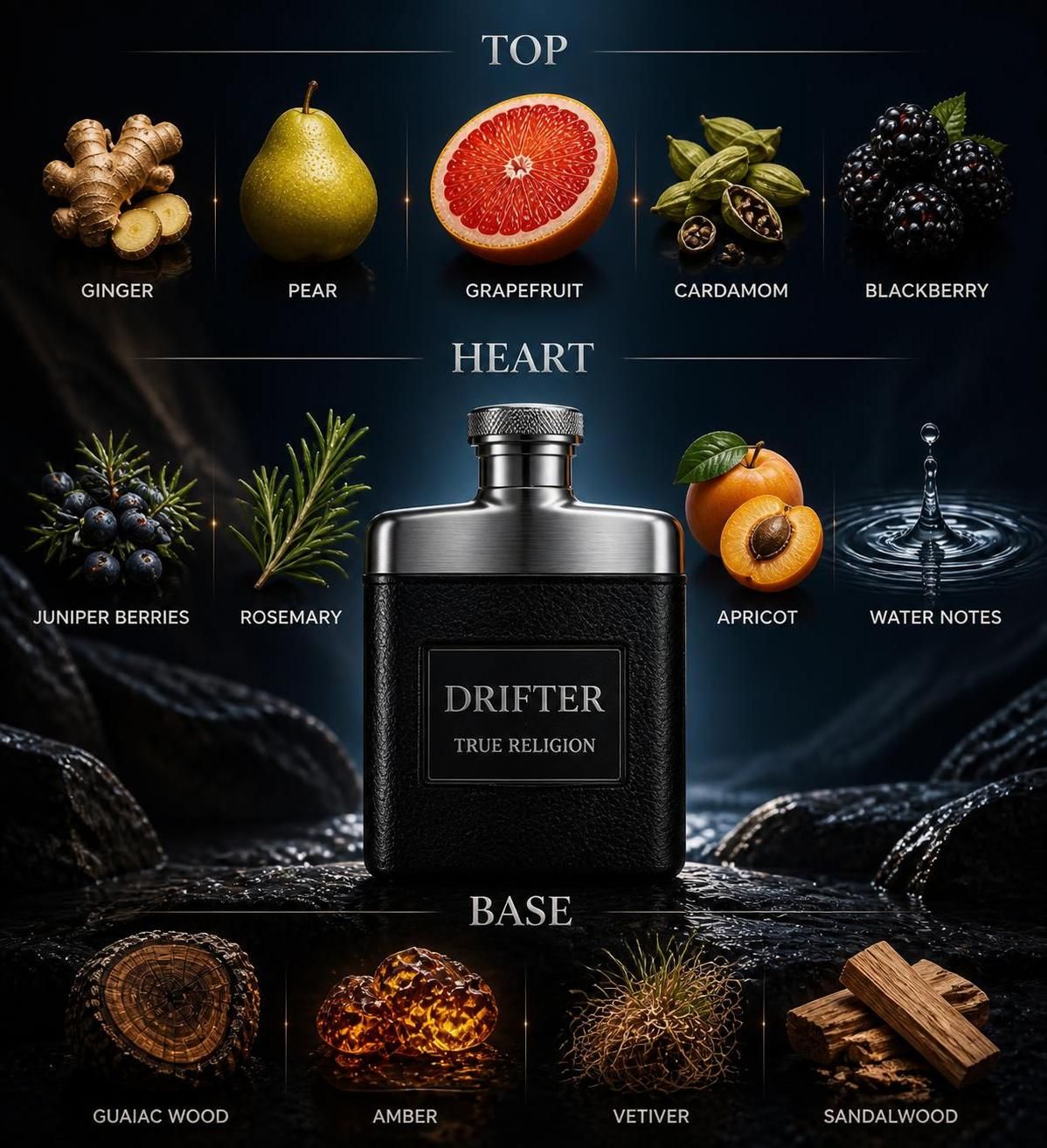 DRIFTER by TRUE RELIGION EDT MENS 100mL (3.4FL OZ)