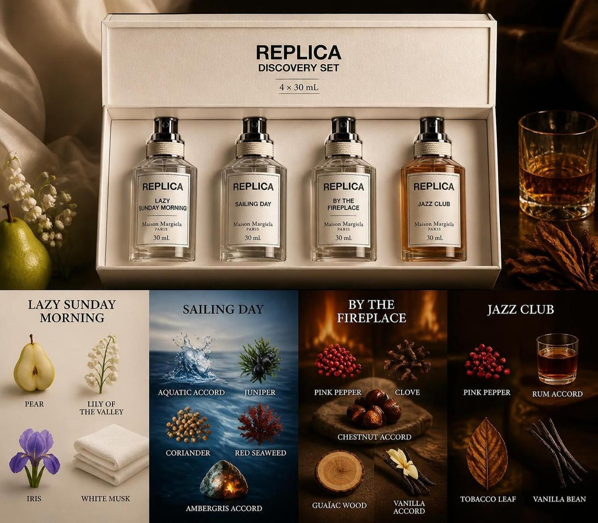 REPLICA by MAISON MARGIELA UNISEX REPLICA DISCOVERY SET 4X30mL