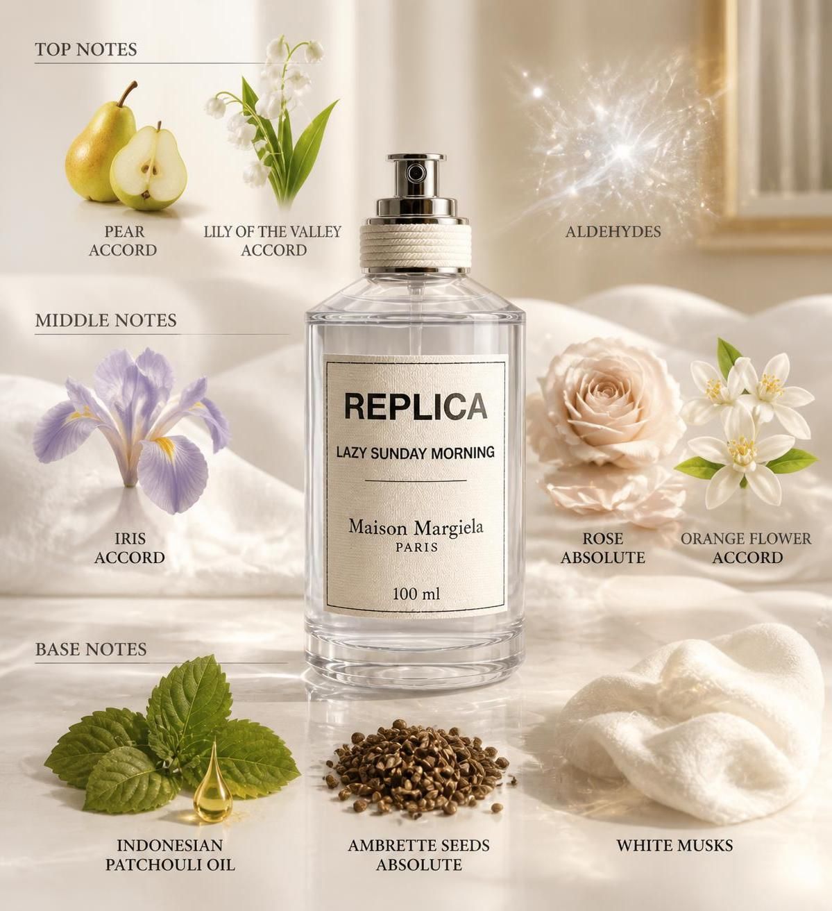 REPLICA LAZY SUNDAY MORNNG by MAISON MARGIELA EDT 100mL (3.4FL OZ)